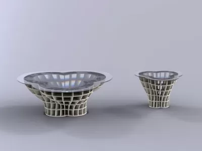 Masa Yuvarlak Bükülmüş 0,5 inç boşluksuz DXF dosyası DXF çizimi