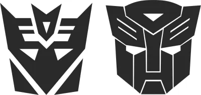Transformers Etiket Çıkartmaları Ücretsiz Vektör CDR çizimi