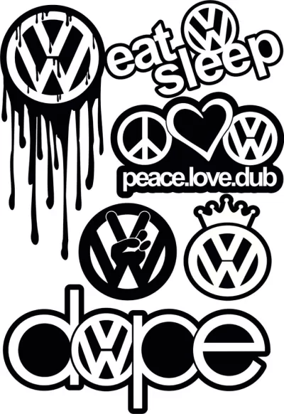 VW Logosu Vektör Ücretsiz Vektör CDR çizimi