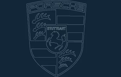 Porsche acad dxf dosyası DXF çizimi