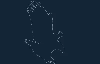 Kel Kartal dxf dosyası DXF çizimi