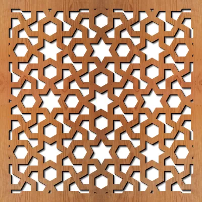 Arap Geometrik Lazer Kesim Desen dxf Dosyası DXF çizimi