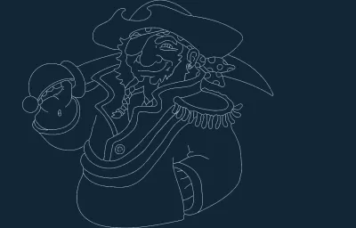 Jolly Roger dxf dosyası DXF çizimi