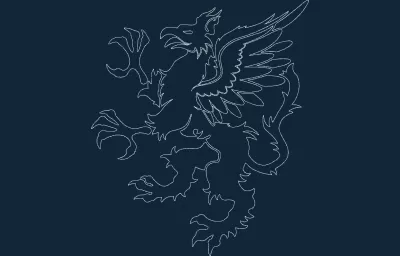 Griffin dxf dosyası DXF çizimi