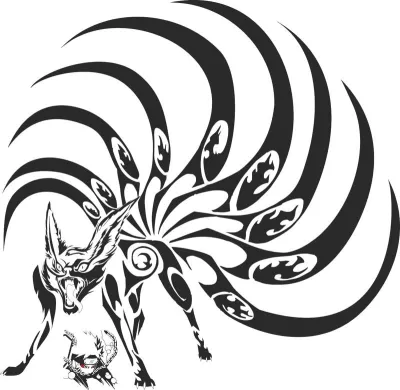 Naruto Kyuubi Vektör Çizimi Ücretsiz Vektör CDR çizimi