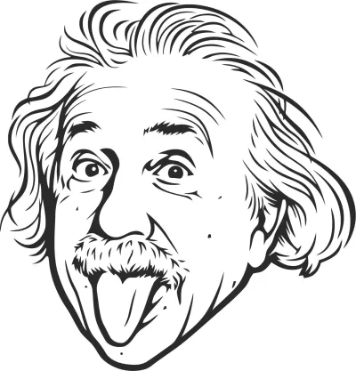 Albert Einstein Vektör Ücretsiz Vektör CDR çizimi