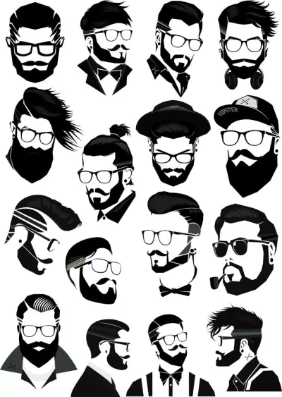 Hipster Tarzı Vektör Ücretsiz Vektör CDR çizimi
