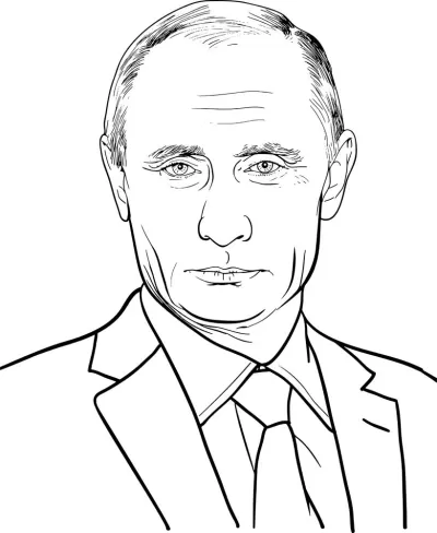 Vladimir Putin İllüstrasyon Vektörü Ücretsiz Vektör CDR çizimi