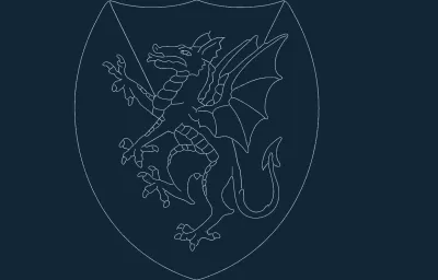 Sheild dxf dosyasını sürükleyin DXF çizimi