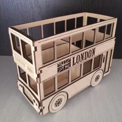 Londra Otobüsü dxf Dosyası DXF çizimi