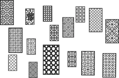 Siyah Beyaz Geometrik Kusursuz Desenler Ücretsiz Vektör Koleksiyonu CDR çizimi