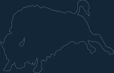 Boğa hayvanı dxf dosyası DXF çizimi