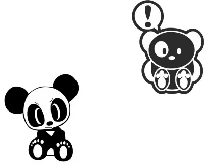 JDM Takım Panda Sticker Vektör Ücretsiz Vektör CDR çizimi