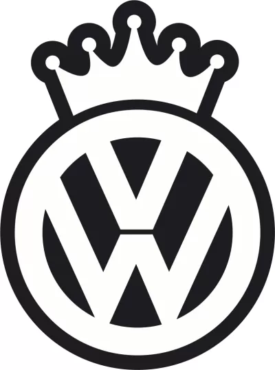 VW Kralı Etiket Sticker Ücretsiz Vektör CDR çizimi