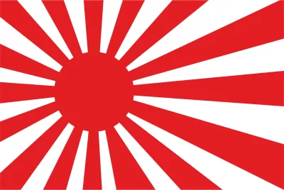 Yükselen Güneş Japon Bayrağı Vektörü Ücretsiz Vektör CDR çizimi