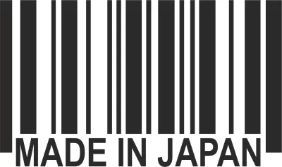 Japonya'da Üretilmiştir Barkod Vinil Etiket Vektörü Ücretsiz Vektör CDR çizimi