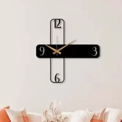 Lazer Kesim Modern Tasarım Duvar Saati Minimalist Dekor AI çizimi