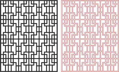 Geometrik tel kafes sanat deseni dxf dosyası DXF çizimi