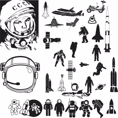 Astronot Vektör Sanatı Ücretsiz Vektör CDR çizimi