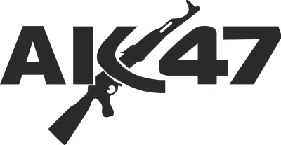 AK 47 Silahları Duvar Sanatı Sticker Vektörü Ücretsiz Vektör CDR çizimi
