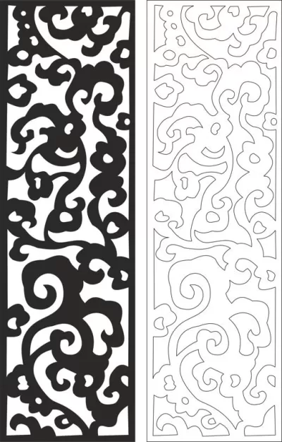 Çiçekli kusursuz desen dxf dosyası DXF çizimi