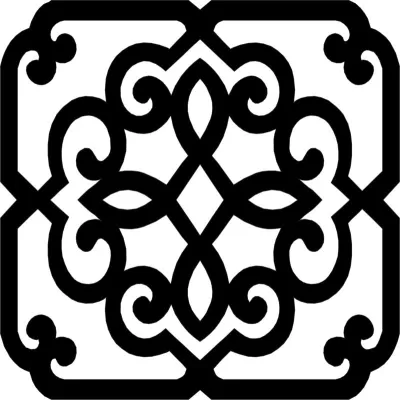 Dökme Demir Çerçeve Desen dxf Dosyası DXF çizimi