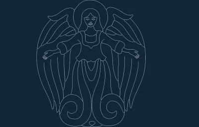 Melek dxf dosyası DXF çizimi