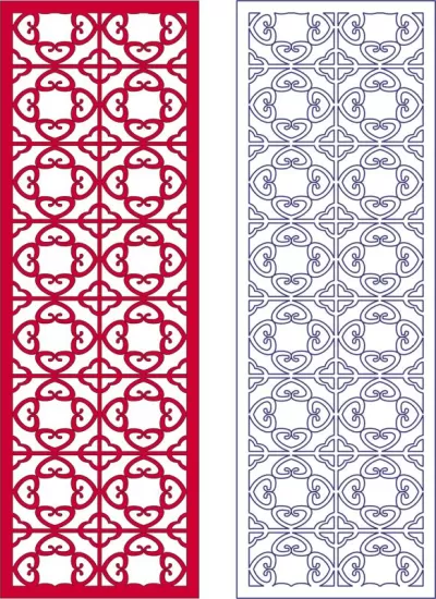 2 boyutlu Vektör Panel Desen dxf Dosyası DXF çizimi