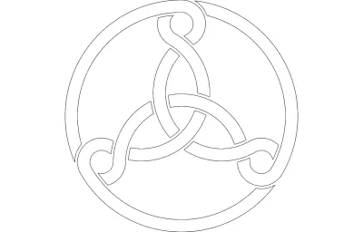 Üç Celtic Knot dxf dosyası DXF çizimi