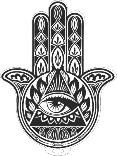 Hamsa eli vektörü Ücretsiz Vektör CDR çizimi