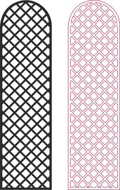 Kafes Gizlilik Perdesi Deseni dxf Dosyası DXF çizimi