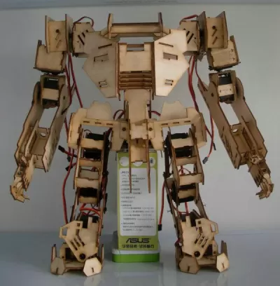 Mechbot Robot Lazer Kesim 3D Puzzle dxf Dosyası DXF çizimi