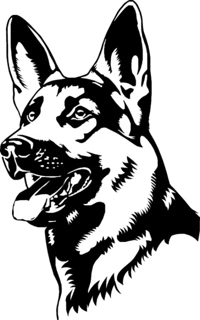 Alman Çoban Köpeği Boyama Sayfası vektör dxf Dosyası DXF çizimi