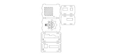 Odroid XU4 kasa 3mm DXF dosyası DXF çizimi