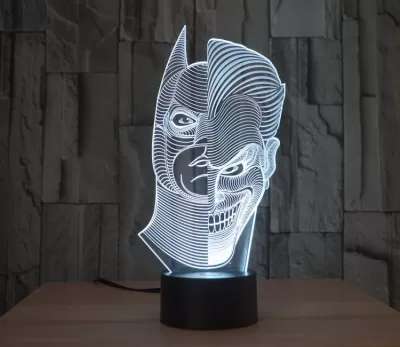 Batman Joker Değişen 3D LED İllüzyon Lamba Ücretsiz Vektör CDR çizimi