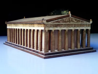 Partenon 3D Puzzle Ücretsiz Vektör CDR çizimi