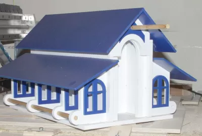 Lazer Kesim Kuş Evi DXF Dosyası DXF çizimi