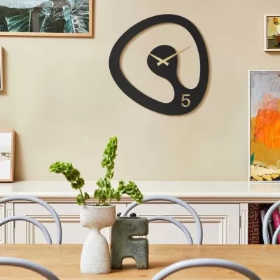 Lazer Kesim Zarif Duvar Saati Modern Minimalist Tasarım CDR çizimi