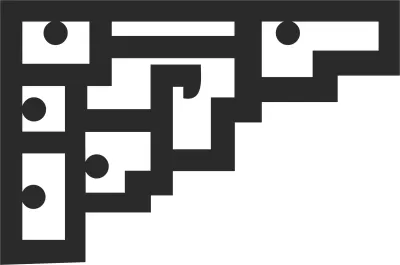 Vektörel Kenar Köşe Kalıbı DXF Dosyası DXF çizimi