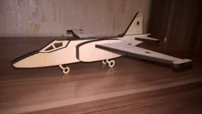 Sukhoi Su-25 vektör 3 boyutlu yapboz Ücretsiz Vektör CDR çizimi