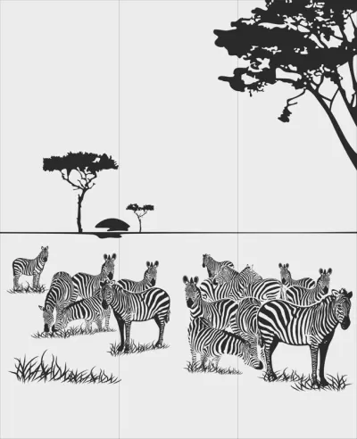 Zebra Kumlaması Desenli Ücretsiz Vektör CDR çizimi