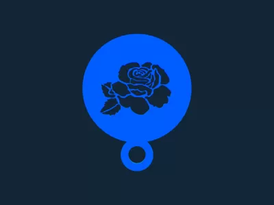 Rose Coffee Stencil stl dosyası STL çizimi
