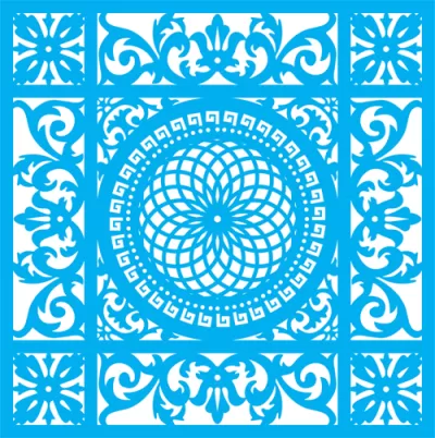 Kusursuz mavi damask deseni Ücretsiz Vektör CDR çizimi