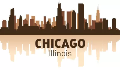 Chicago şehir silüeti ücretsiz vektör CDR çizimi