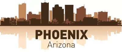Phoenix Arizona şehir silüeti vektörü Ücretsiz Vektör CDR çizimi