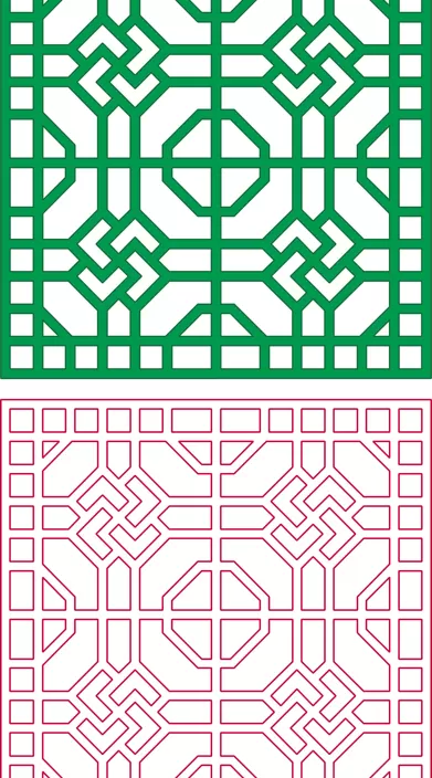 Kare Tasarım Kalıbı DXF Dosyası DXF çizimi