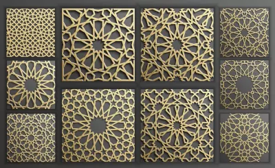 İslami Rulo Desen DXF Dosyası DXF çizimi