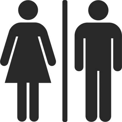 Tuvalet Adam ve Kadın İşareti Ücretsiz Vektör CDR çizimi