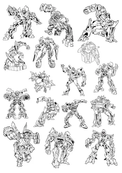 Transformers Ücretsiz Vektör CDR çizimi