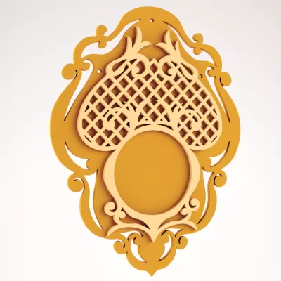 Çerçeve 3D Yapboz DXF Dosyası DXF çizimi